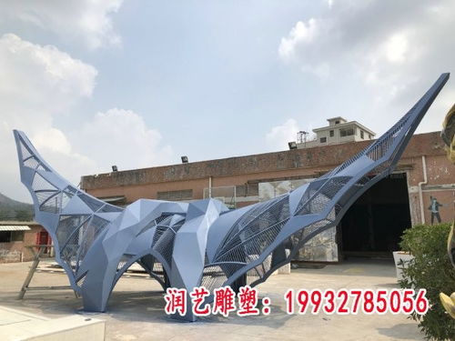 大型不锈钢蝴蝶雕塑户外公园地产园林景观 漯河不锈钢景观雕塑加工厂